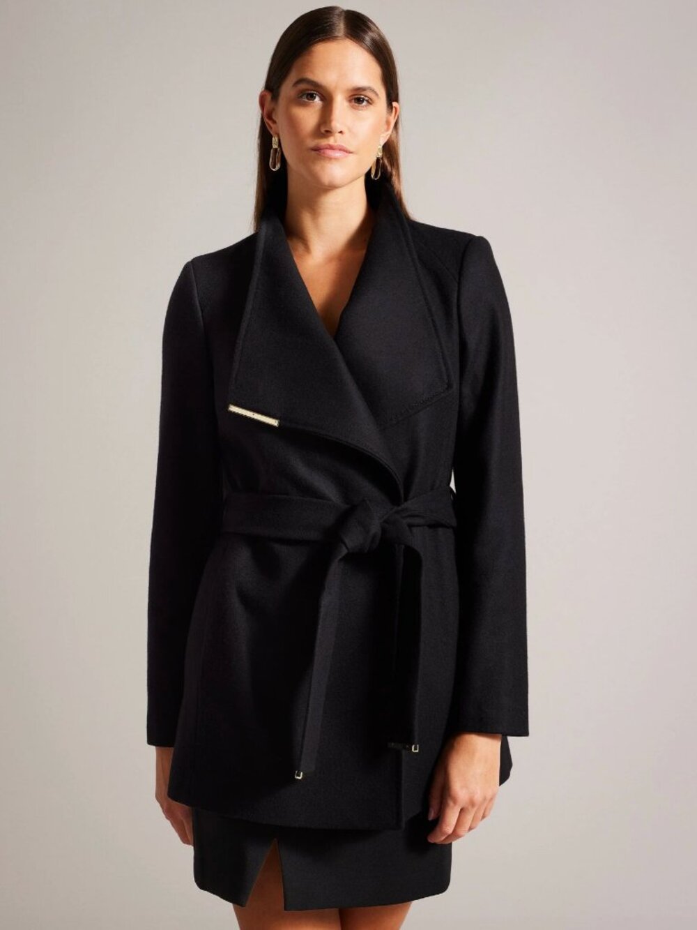 Ted Baker London Rosess Wool & Cashmere Blend Wrap Coat